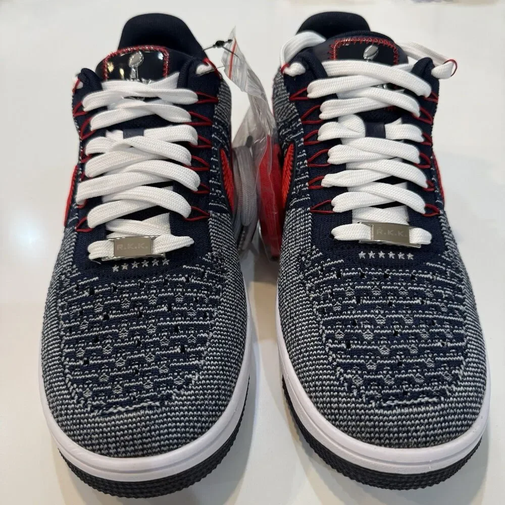 Mens Size 8 Nike AF1 Ultra Flyknit Low Robert Kraft Wolf Grey White FV4079-012